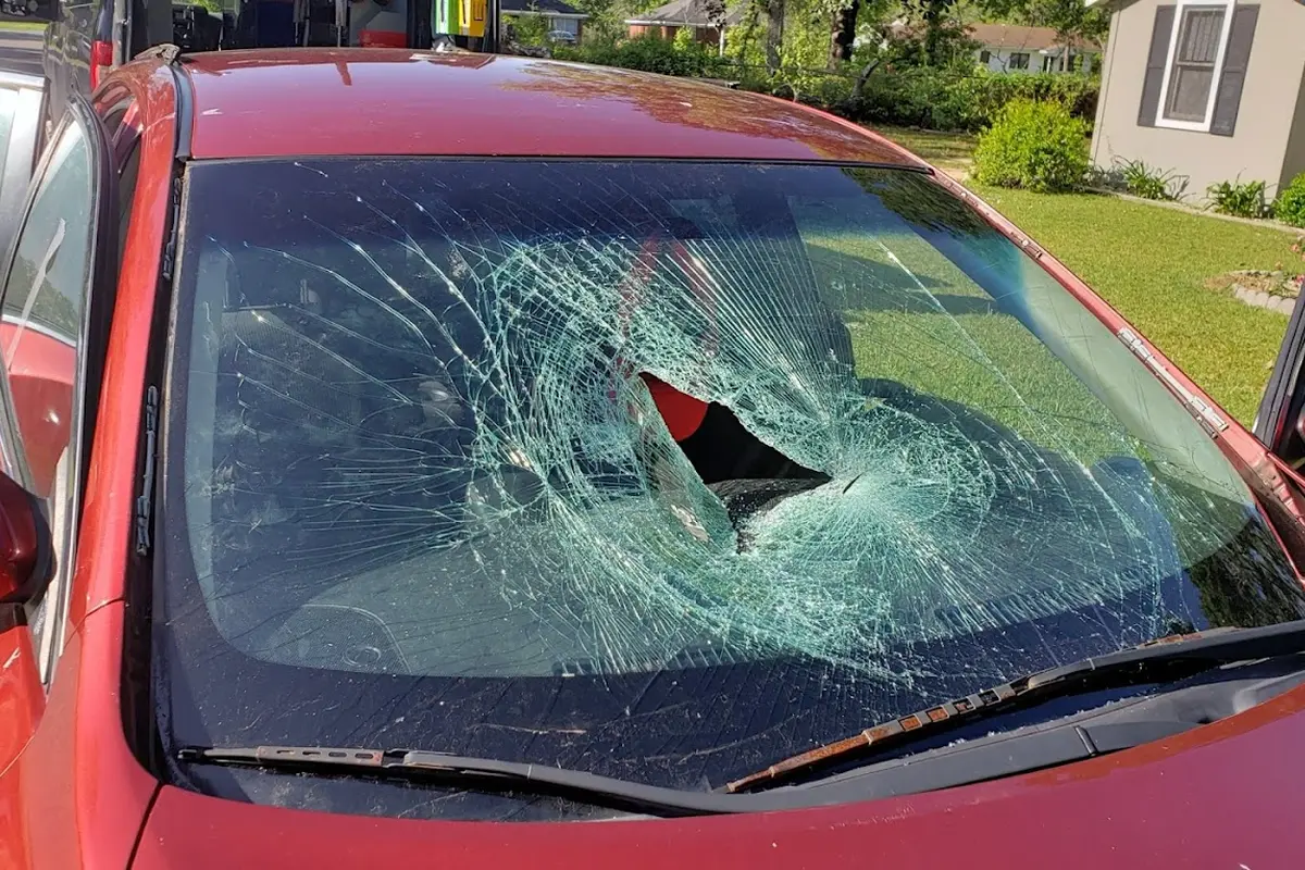Chambers Auto Glass technician at work